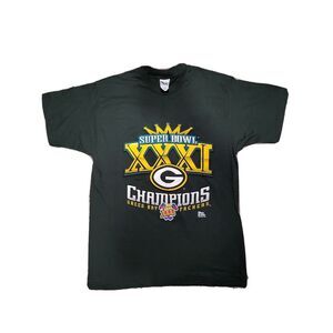 Pro Player Mens Greenbay Packers Superbowl XXXI 31 Champions Large Shirt VINTAGE